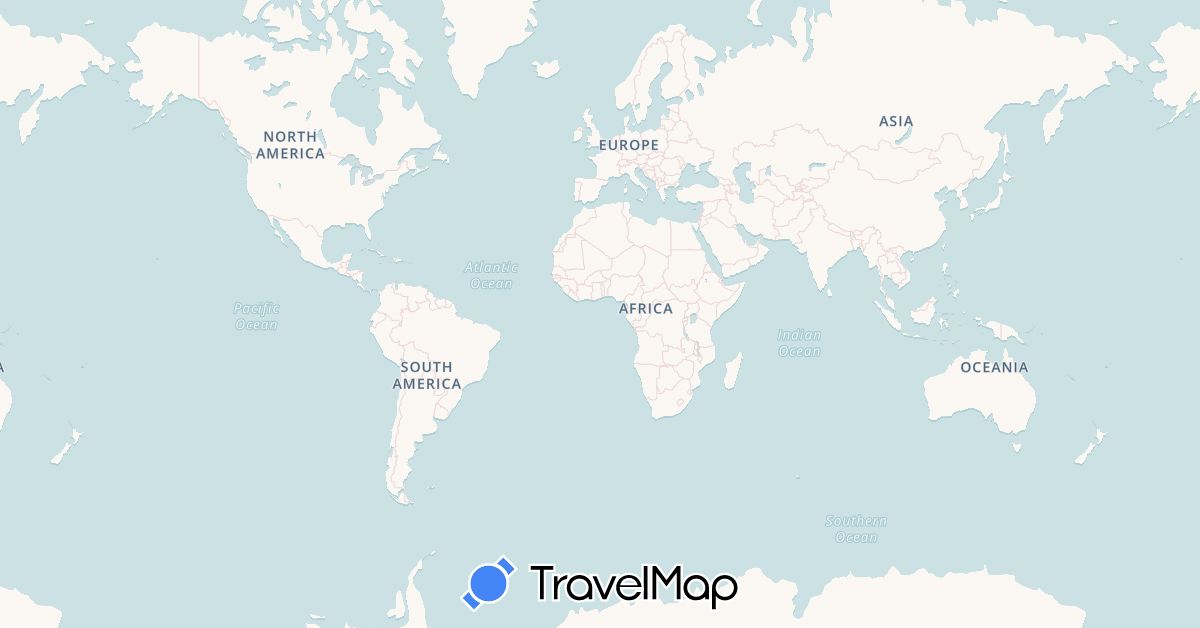 TravelMap itinerary: driving in Spain, France (Europe)
